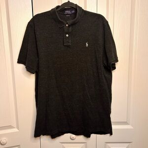 Polo Ralph Lauren Polo Shirt Men XL Gray Short Sleeve Collared Pony Logo Cotton